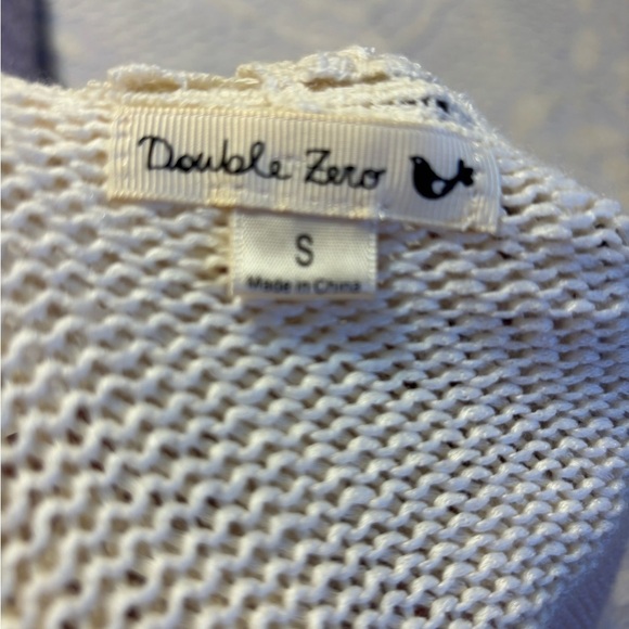 Boho Cardigan from Double Zero Women’s Size Small Ivory Cream Off White - Picture 3 of 10